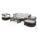 Acadia 4-Piece Aluminum Living Room Set With Swivel Chairs by Outdoor-USA®