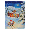 Christmas Gnome Headed out House Flag 28x40 Porch Sleeve Pole Decorative Outside Yard Banner Artwork Wall Hanging, Polyester