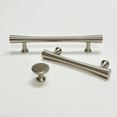 Brushed Nickel Cabinet Hardware "Collin" Drawer Pulls and Cabinet Knobs by Forge Hardware Studio