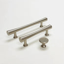 Brushed Nickel Cabinet Hardware "Collin" Drawer Pulls and Cabinet Knobs by Forge Hardware Studio
