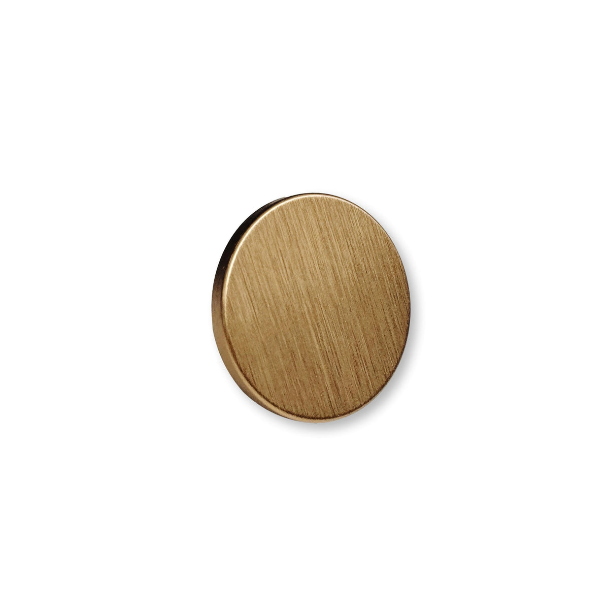 Brushed Bronze "Plato" Round Flat Cabinet Knob