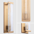 Adelman Gold Metal & Glass 1-Light Dimmable Wall Sconce