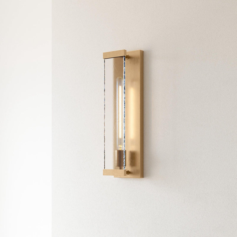 Adelman Gold Metal & Glass 1-Light Dimmable Wall Sconce