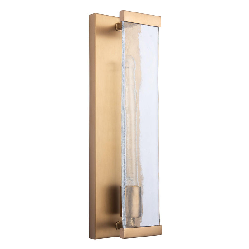 Adelman Gold Metal & Glass 1-Light Dimmable Wall Sconce