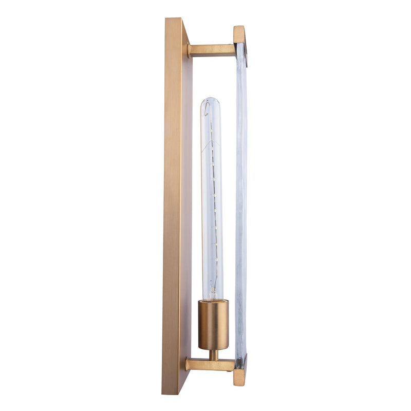 Adelman Gold Metal & Glass 1-Light Dimmable Wall Sconce