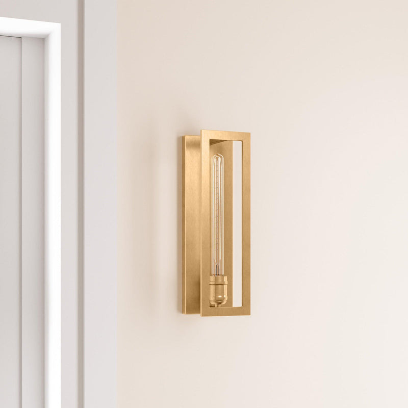 Adelman Gold 1-Light Decorative Dimmable Wall Sconce