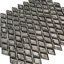 Silver 11x11 Glossy Diamond Glass Mosaic Tile (10 pack, 8.55 sq ft/case)