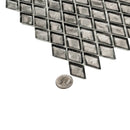 Gray 11x11 Glossy Diamond Glass Mosaic Tile (10 pack, 8.55 sq ft/case)
