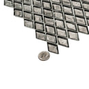 Silver 11x11 Glossy Diamond Glass Mosaic Tile (10 pack, 8.55 sq ft/case) - Sample