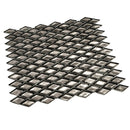 Gray 11x11 Glossy Diamond Glass Mosaic Tile (10 pack, 8.55 sq ft/case) - Sample