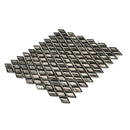 Silver 11x11 Glossy Diamond Glass Mosaic Tile (10 pack, 8.55 sq ft/case) - Sample