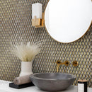 Gold 11x11 Glossy Diamond Glass Mosaic Tile (10 pack, 8.55 sq ft/case)