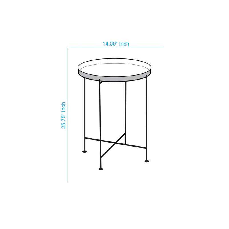 Klam Gray End Table