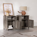 Craig Grooved Door Side Table, Set of 2