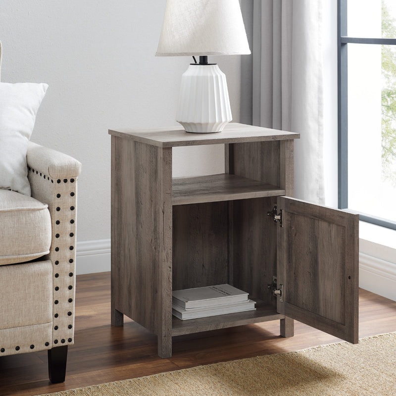 Craig Grooved Door Nightstand / Side Table