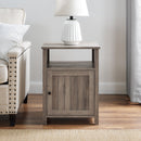 Craig Grooved Door Nightstand / Side Table