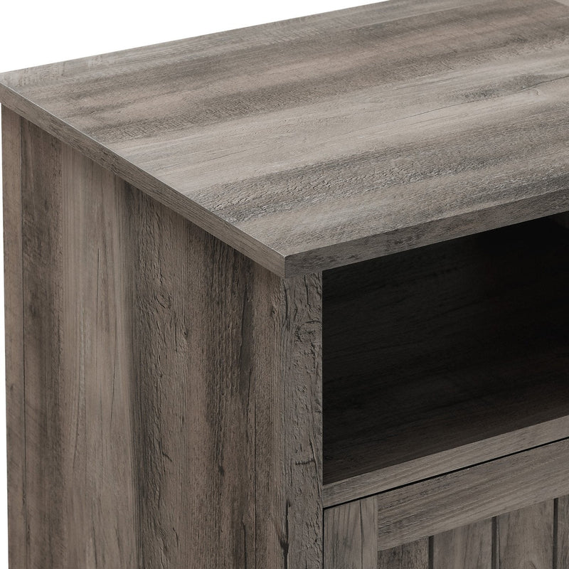 Craig Grooved Door Nightstand / Side Table