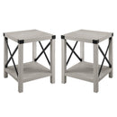 Metal X Side Tables, Set of 2