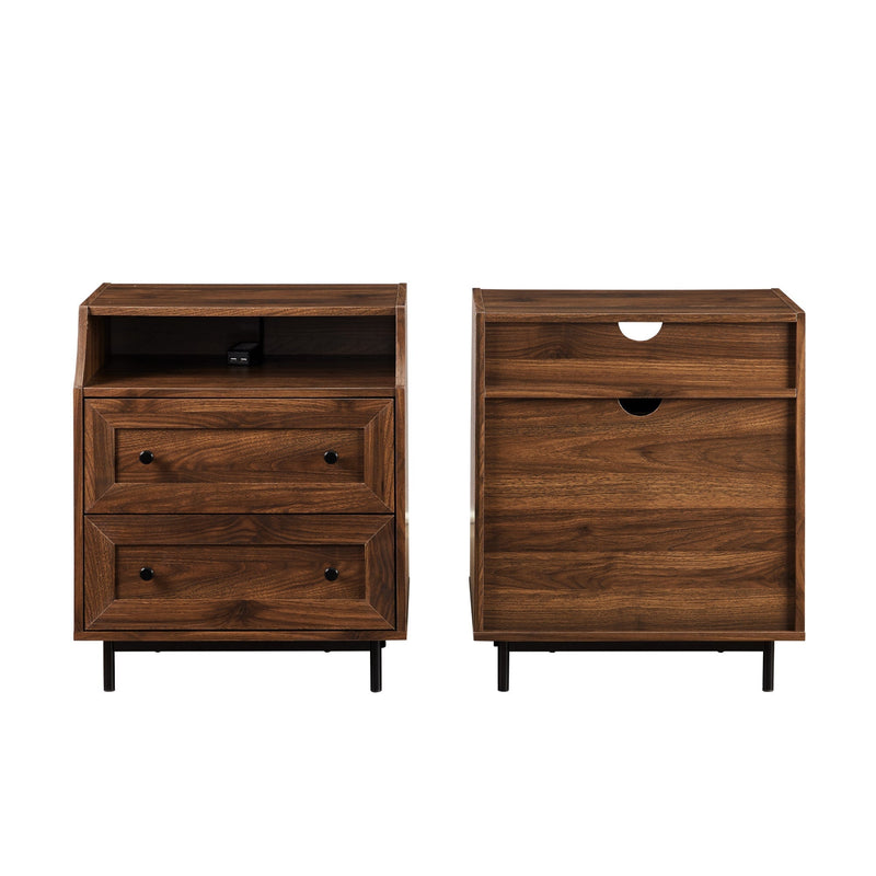 Lisa 2 Drawer Nightstand with USB