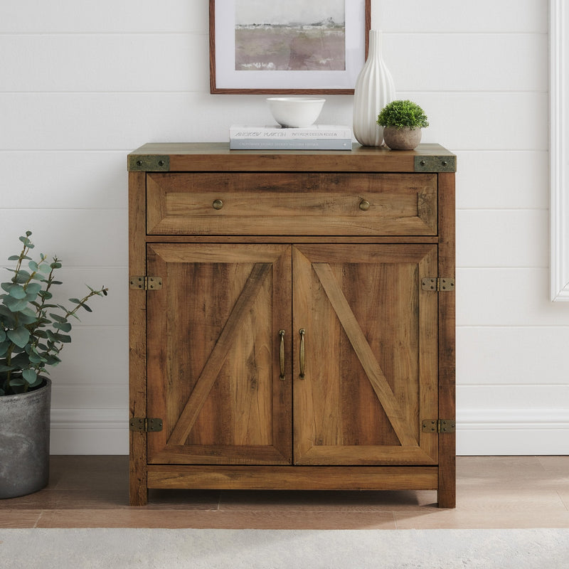 Barn Door Accent Cabinet