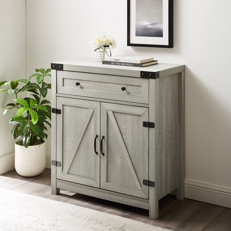 Barn Door Accent Cabinet