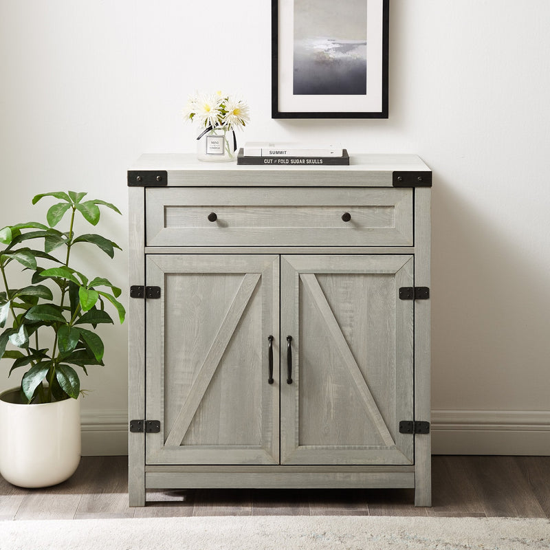 Barn Door Accent Cabinet