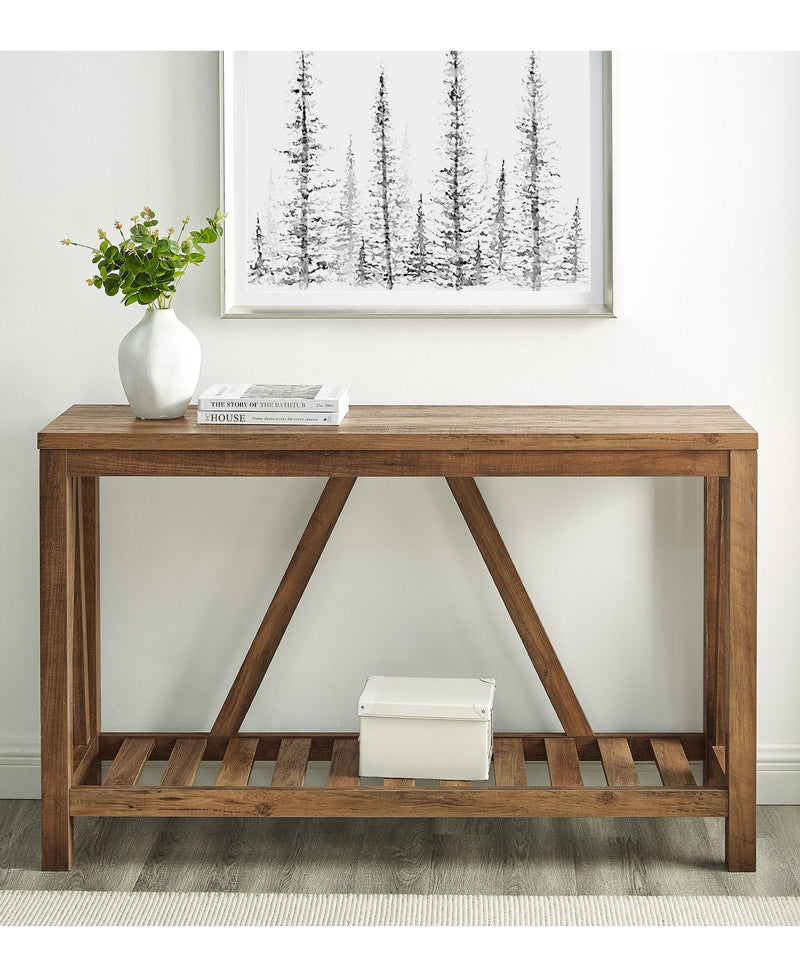 A-Frame Rustic Entry Table