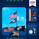 Phoenix Presidential Flagpole Kit | Heavy-Duty Residential Flagpole