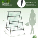 A-Frame Garden Cucumber Trellis with Netting for Climbing Plants Outdoor-Black by LJGDeals