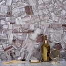 Brown 3x12 Glossy Glass Subway Tile (20 pack, 5 sq ft/case) - Sample