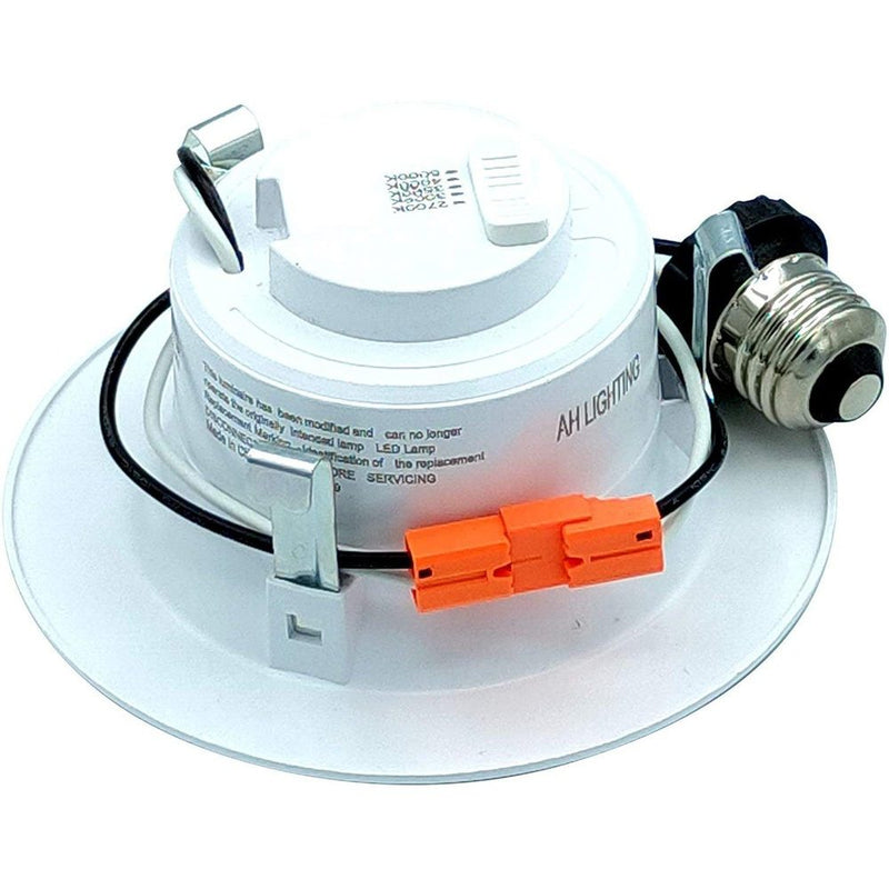 AH Lighting 4" LED Selectable 5CCT 9W Recessed Baffled Retrofit Kit Reflector