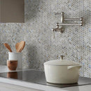 Beige 12x12 Glossy Herringbone Glass Mosaic Tile (10 pack, 9.75 sq ft/case) - Sample