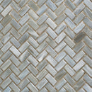 Beige 12x12 Glossy Herringbone Glass Mosaic Tile (10 pack, 9.75 sq ft/case) - Sample