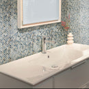 Blue Gray 12x12 Glossy Herringbone Glass Mosaic Tile (10 pack, 9.75 sq ft/case) - Sample