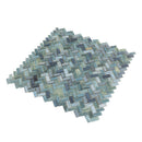 Gray Brown 12x12 Glossy Herringbone Glass Mosaic Tile (10 pack, 9.75 sq ft/case)