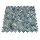Gray Brown 12x12 Glossy Herringbone Glass Mosaic Tile (10 pack, 9.75 sq ft/case) - Sample