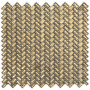 Gold 12x12 Glossy Herringbone Glass Mosaic Tile (10 pack, 9.75 sq ft/case) - Sample