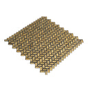 Gold 12x12 Glossy Herringbone Glass Mosaic Tile (10 pack, 9.75 sq ft/case)