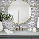 Silver 11x11 Glossy Matte Hexagon Glass Mosaic Tile (10 pack, 8.63 sq ft/case) - Sample
