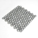 Silver 11x11 Glossy Matte Hexagon Glass Mosaic Tile (10 pack, 8.63 sq ft/case)