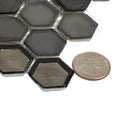 Gray 11x11 Glossy Matte Hexagon Glass Mosaic Tile (10 pack, 8.63 sq ft/case)