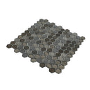 Gray 11x11 Glossy Matte Hexagon Glass Mosaic Tile (10 pack, 8.63 sq ft/case) - Sample