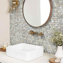 Gray White 11x11 Glossy Matte Hexagon Glass Ceramic Mosaic Tile (10 pack, 8.63 sq ft/case)