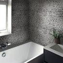 Silver 11x11 Glossy Hexagon Glass Mosaic Tile (10 pack, 8.63 sq ft/case)
