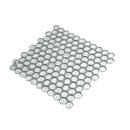 Silver 11x11 Glossy Hexagon Glass Mosaic Tile (10 pack, 8.63 sq ft/case) - Sample