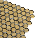 Gold 11x11 Glossy Hexagon Glass Mosaic Tile (10 pack, 8.63 sq ft/case)
