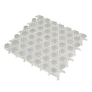 Cotton White 12x12 Glossy Hexagon Glass Mosaic Tile (10 pack, 9.67 sq ft/case) - Sample