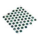 Teal Green 12x12 Glossy Hexagon Glass Mosaic Tile (10 pack, 9.67 sq ft/case) - Sample