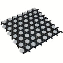 Black 12x12 Glossy Hexagon Glass Mosaic Tile (10 pack, 9.67 sq ft/case)