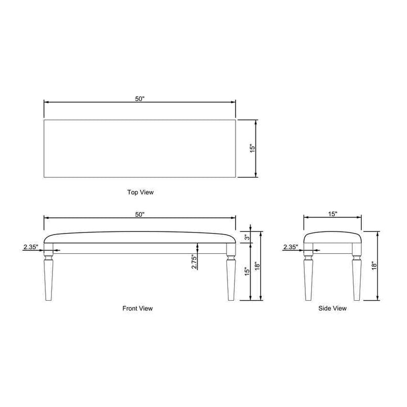 Vasili Beige Bench